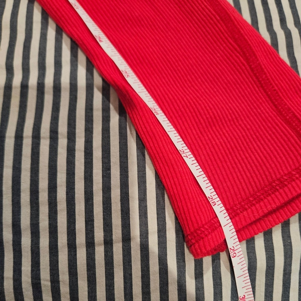 SKIMS Ribbed Onesie Women S Poppy Red Excellent Scoop Neck Sleeveless Bodysuit - Picture 9 of 9